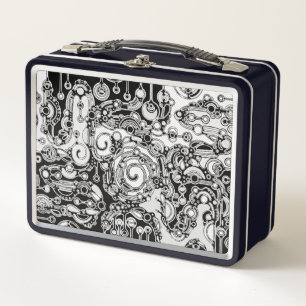 Lunch Box Art Géométrique Noir Et Blanc 3
