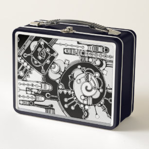 Lunch Box Art Géométrique Noir Et Blanc 4