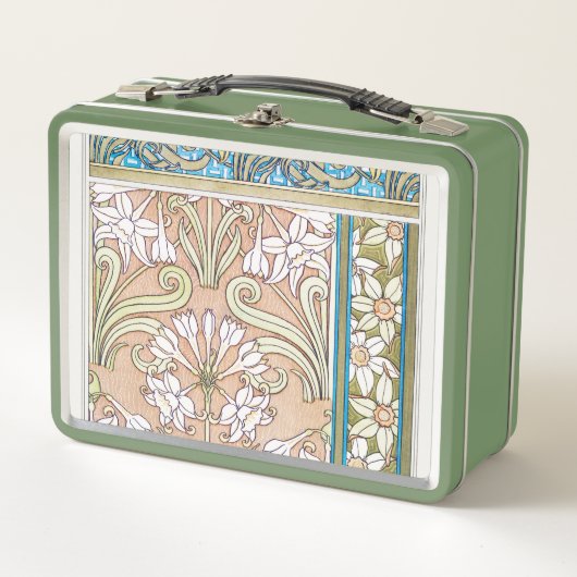 Lunch Box Art nouveau jonquille Verneui textile floral art (Devant)