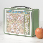 Lunch Box Art nouveau jonquille Verneui textile floral art (En situation)