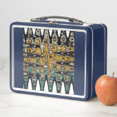 Lunch Box art numérique oiseaux (En situation)
