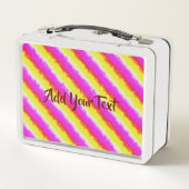 Lunch Box Artdeco rose Jaune Artdeco Arc-en-ciel rayures (Dos)