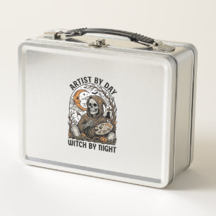 Lunch Box Artiste d'Halloween Sorcière Gravure Vintage Art T