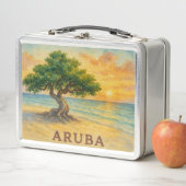 Lunch Box Aruba Eagle Beach Divi Tree Golden Hour (En situation)