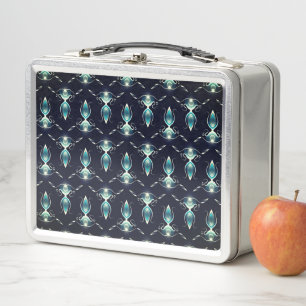 Lunch Box Aspect élégant des pierres bleues avec lumière bri