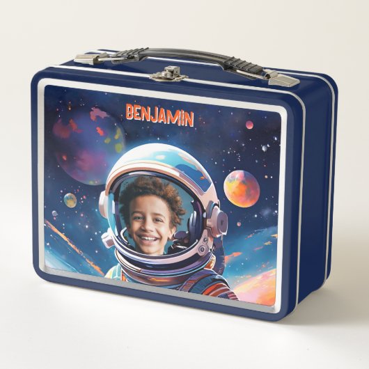 Lunch Box Astronaut Deep Space Sky Planets Photo Kids Gift  (Devant)