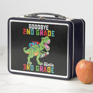 Lunch Box Au revoir 2e année Bonjour 3e année T Rex Dinosaur