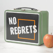 Lunch Box Aucun regret Citation de typographie Cool (En situation)