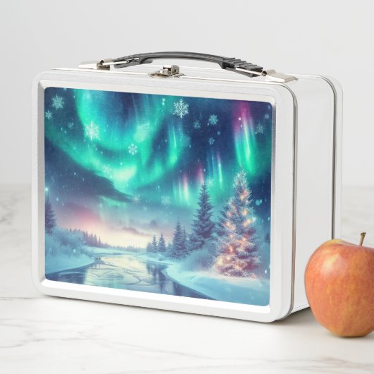 Lunch Box aurora borealis/Noël/hiver (En situation)