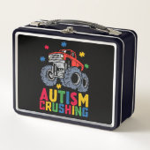 Lunch Box Autisme écrasant Monster Truck Sensibilisation Gar (Devant)