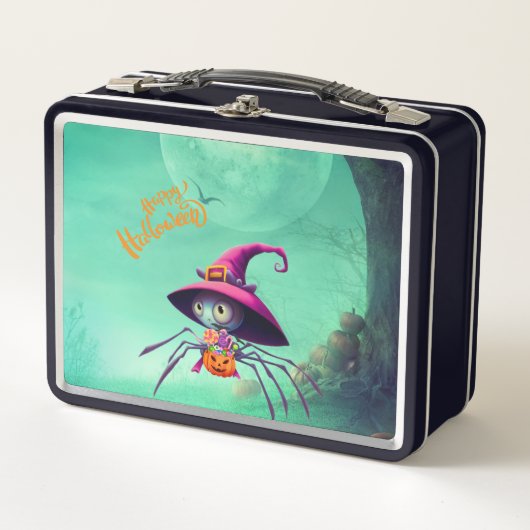 Lunch Box Automne/automne/araignée/sorcière/halloween (Devant)