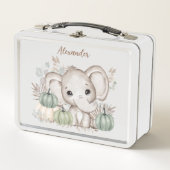 Lunch Box Automne Automne Cute Elephant Metal Lunette Box (Devant)