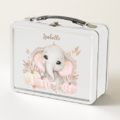 Lunch Box Automne Automne Cute Elephant Metal Lunette Box (Devant)