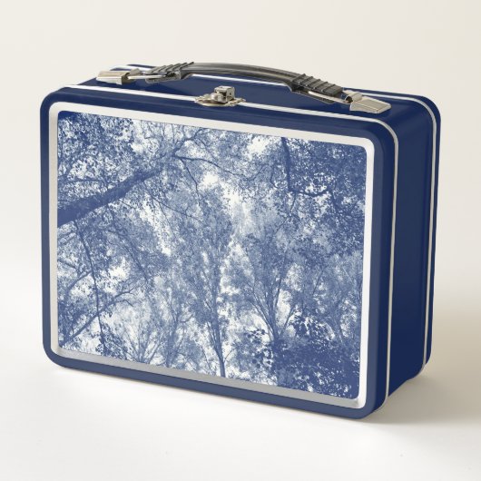 Lunch Box Automne Bleu - Effet Cyanotype (Devant)