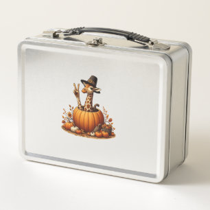 Lunch Box Automne Citrouille Automne Giraffe Thanksgiving Fe