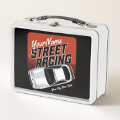 Lunch Box Automobile de course de rue personnalisée (Devant)