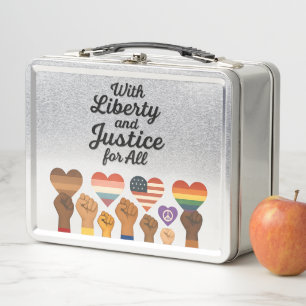 Lunch Box Avec la Liberté et la Justice pour Tous Protestati