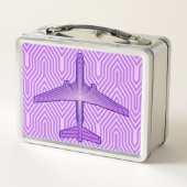 Lunch Box Avion Art déco, violet violet et lavande (Dos)