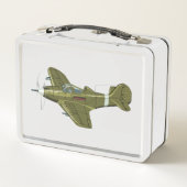 Lunch Box Avion de chasseur rétro-dessiné (Dos)