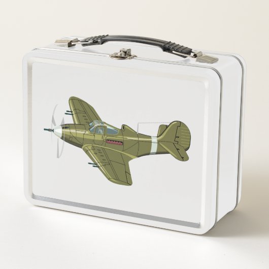Lunch Box Avion de chasseur rétro-dessiné (Devant)