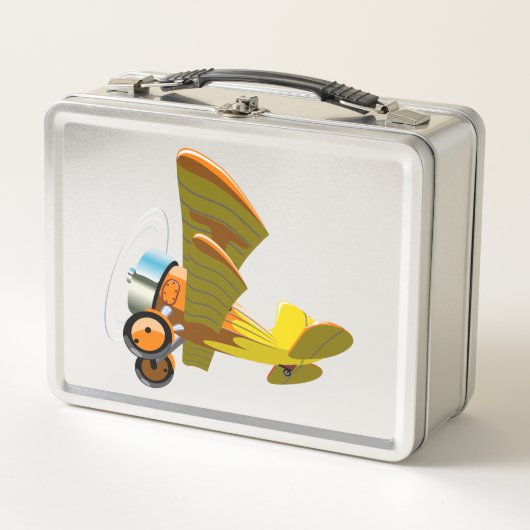 Lunch Box Avion rétro de dessin (Devant)