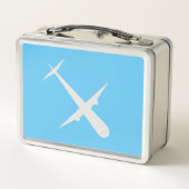 Lunch Box Avion sur Ciel Bleu Lumière, personnalisable (Dos)