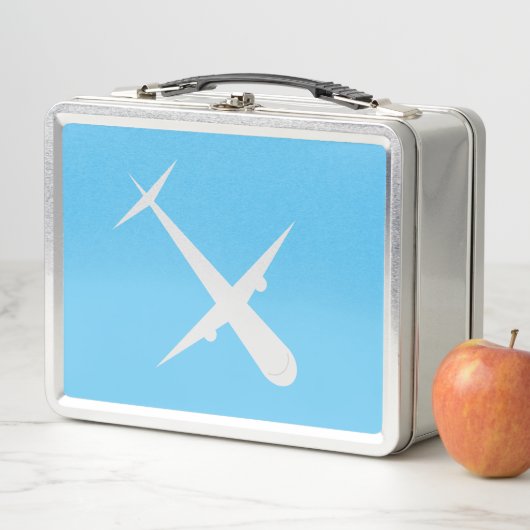 Lunch Box Avion sur Ciel Bleu Lumière, personnalisable (En situation)