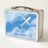 Lunch Box Avion sur Ciel Bleu Lumière, personnalisable (Dos)