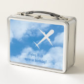 Lunch Box Avion sur Ciel Bleu Lumière, personnalisable (Devant)