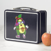 Lunch Box Avocado à musique avec casque (En situation)