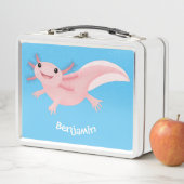 Lunch Box axolotl rose pâle (En situation)