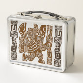 Lunch Box Aztec Eagle Guerrier Tribal Art antique (Devant)