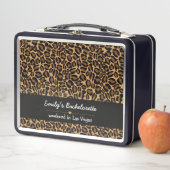 Lunch Box Bachelorette Bride Boujee Empreinte de léopard bra (En situation)