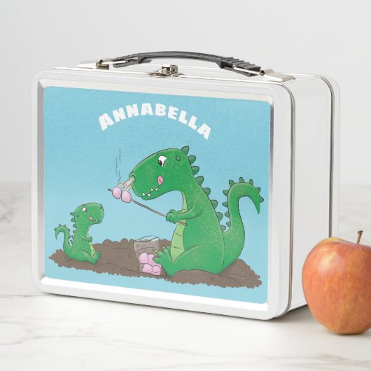 Lunch Box Baguettes mignonnes grillant des marshmallows dess (En situation)