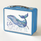 Lunch Box Baleine d'aquarelle - d'I de baleine amour (Dos)