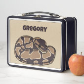 Lunch Box Ball Python Snake, Brown et Tan Personnalisé (En situation)