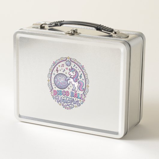 Lunch Box Balle de disco Licorne Licorne Impression ludique (Devant)