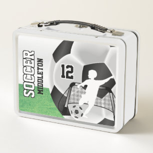 Lunch Box Balle de football noir et blanc
