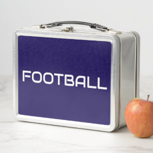 Lunch Box BALLE DE FOOTBALL Slee Texte Blanc Sur Bleu Gras M
