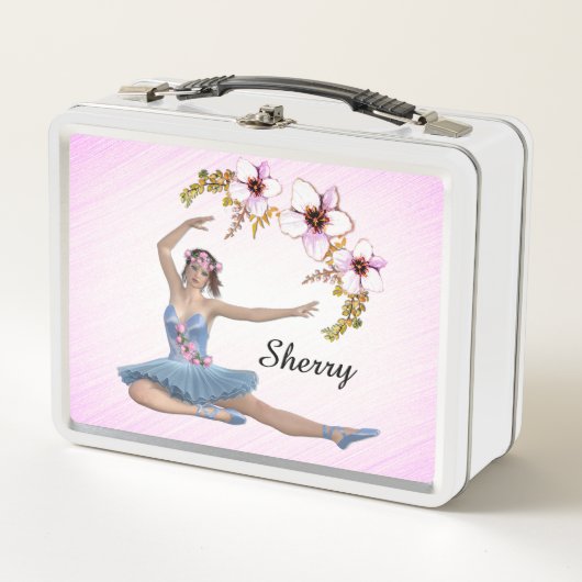 Lunch Box Ballerina en bleu rose personnel (Devant)