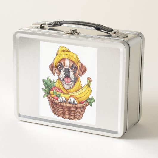 Lunch Box Banana Boxer � Chien de Fruit Drôle (Devant)