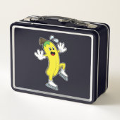 Lunch Box Banane au patinage sur glace avec patins sur glace (Dos)