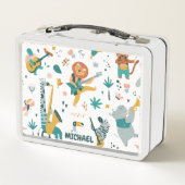 Lunch Box Bande d'animaux de dessin (Dos)