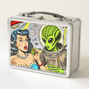 Lunch Box Bande dessinée de science fiction Alien rétro