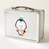 Lunch Box Bande dessinée mignonne de pingouin (Dos)