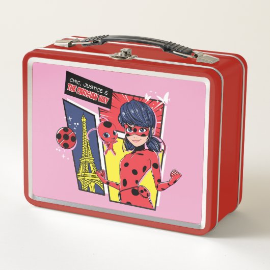 Lunch Box Bande dessinée Miraculaire Ladybug Parisienne (Devant)