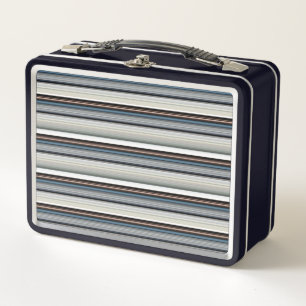 Lunch Box Bandes blanches gris mignonnes