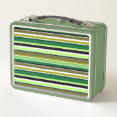 Lunch Box Bandes blanches vert mignonne (Dos)