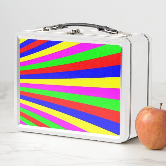 Lunch Box Bandes colorées (En situation)