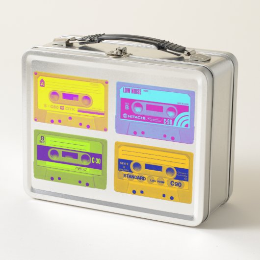 Lunch Box Bandes de cassettes Pop Art Retro 80s (Devant)